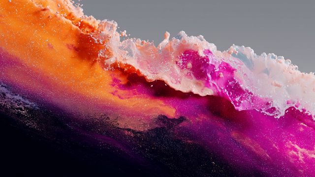 Shades of orange and pink mixed in together.