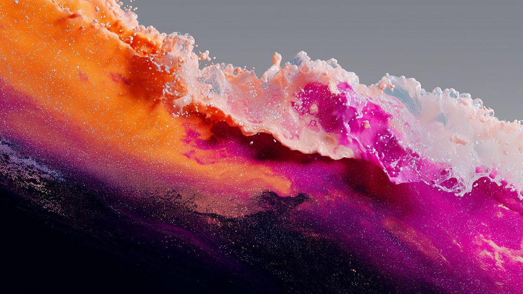 Shades of orange and pink mixed in together.