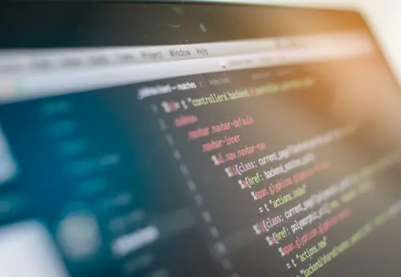 Screen with custom web development code