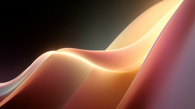 Orange futuristic wavy design.