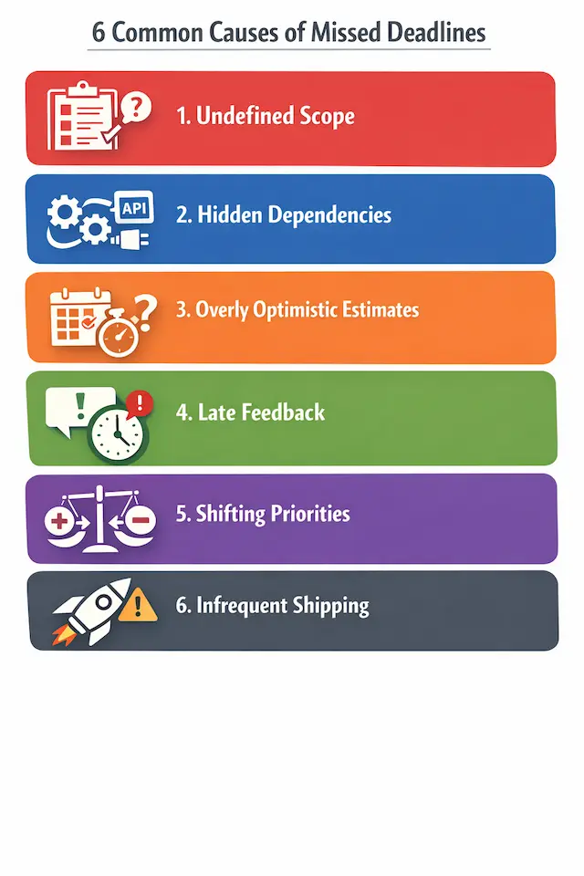6 common causes of missed software deadlines