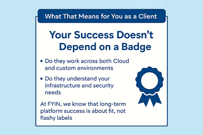 List showing why a badge it's not needed for successful website.